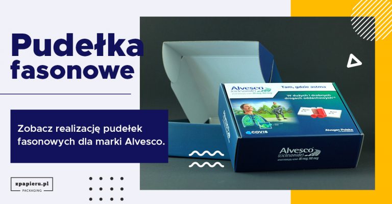 Pudełko fasonowe z nadrukiem dla marki Alvogen Polska